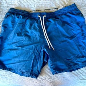 Lacoste Blue Swimming Trunks Men’s (large) very short above the knee!